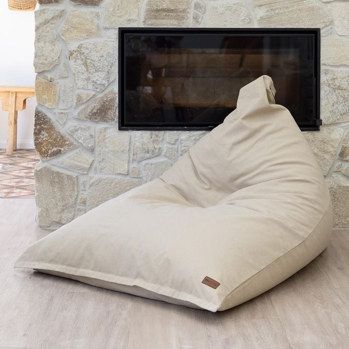 Zara Home Robe Ottomane Zara Natural Triangle Beanbag Chair For