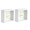 Nicola Spring Acrylic 3d Box Photo Frames - 4" X 4" - Pack Of 2