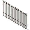 ProtectorAl 1201 - 2400 x 1500mm Black Satin Raked 16-30º Loop And Spear Top Pool Fence Panel - Black