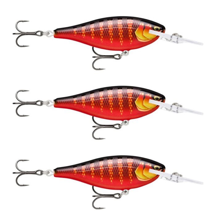 3x Rapala 7.5cm Shad Rap Elite (Floating) Fishing Lures - Gilded Twilight Zone