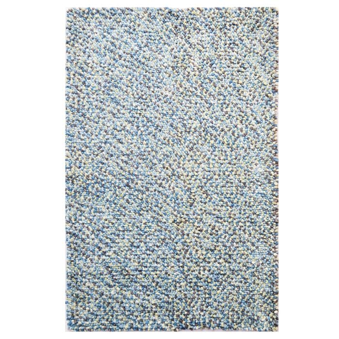 Handwoven Trendy Wool Rug-Jelly Bean-Blue-190x280cm