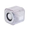 Art + Tech Light Up Speaker Clear Cube LED Music Display Room Lamp 8.5x8.5cm