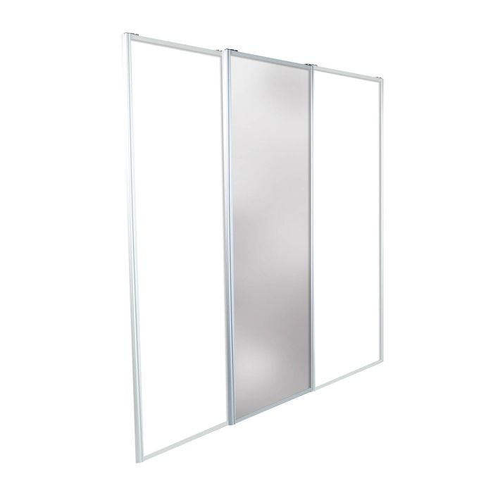 Lugna 2100 x 2701-3600mm 1 Mirror 2 Melamine Triple Sliding Door Combo Package