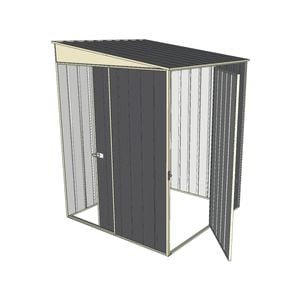 Build-a-Shed 1.5 x 1.5 x 2m Single Hinged Side Door Skillion Shed - Grey