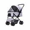 PaWz Pet Stroller Pram Dog Carrier Trailer Strollers 4 Wheels Foldable Large