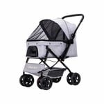 PaWz Pet Stroller Pram Dog Carrier Trailer Strollers 4 Wheels Foldable Large