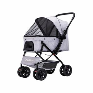 PaWz Pet Stroller Pram Dog Carrier Trailer Strollers 4 Wheels Foldable Large