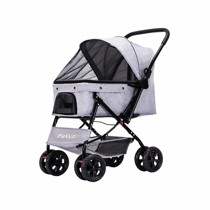 PaWz Pet Stroller Pram Dog Carrier Trailer Strollers 4 Wheels Foldable Large
