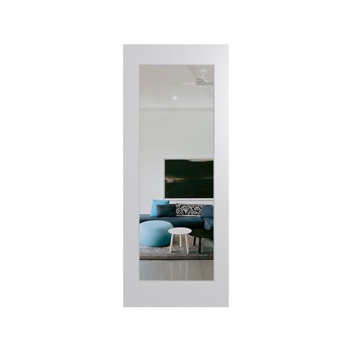 Hume 2040 x 620 x 35mm Internal Door Primed MDF Humecraft Clear Glass HMC11