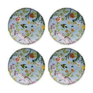 4pk Lvd Botanical Bird Ceramic Kitchen Trinket Tray Gift Dish 10cm