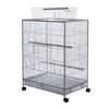 Yes4pets 98cm White Bird Cage Parrot Aviary Pet Stand-alone Budgie Perch Castor Wheels