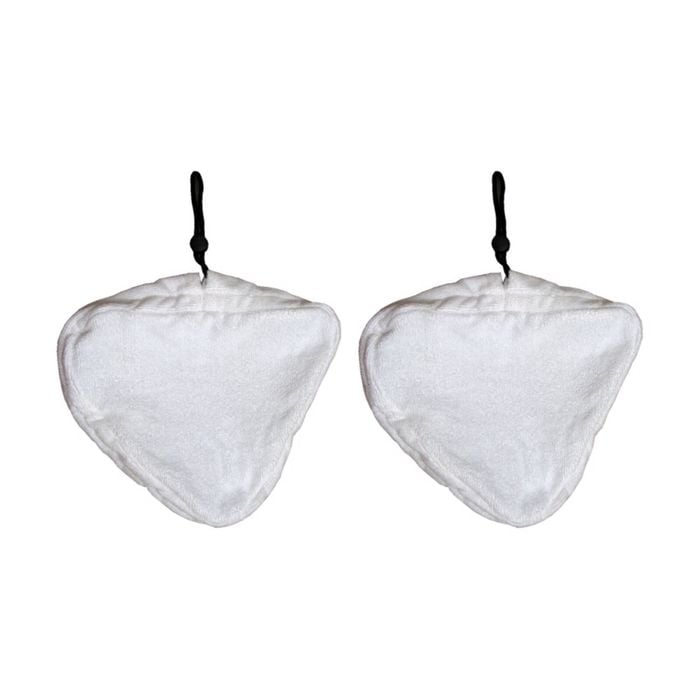 2PK Cleanstar Replacement Steam Mop Pad For Eurohome & Genius 2-In-1 White