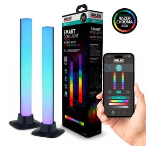 Arlec Grid Connect Smart Desk Lights With Razer Chroma RGB - Twin Pack