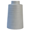 17cm White Textured Stripe Ceramic Vase
