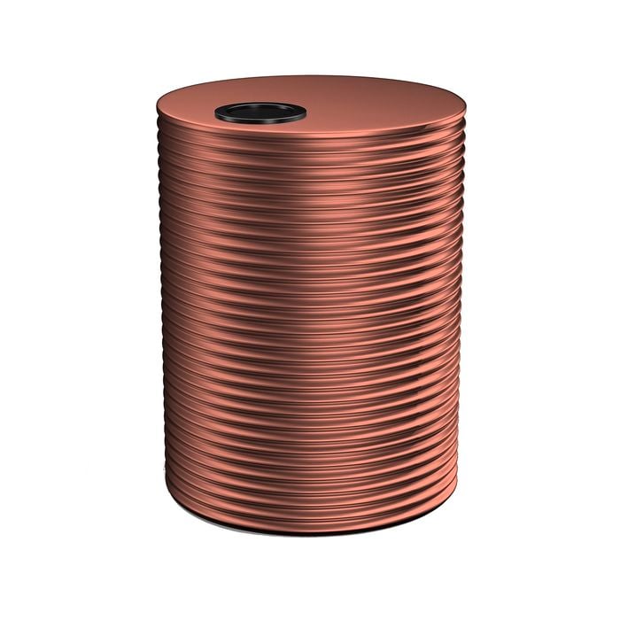 Kingspan 1000L Round Steel Water Tank - Manor Red 900mm x 1860mm