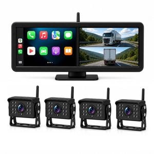 15.88'' 4CH Carplay Wireless Truck Monitoring System Wi-fi BSD Alert Night Vision Cameras