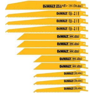 DeWALT Bi-Metal Reciprocating Saw Blade 12 Piece Set DW4892