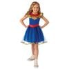 Captain Marvel Tutu Dress Halloween Costume Child Official Marvel Deluxe Dress with Headband, 4-6 Years