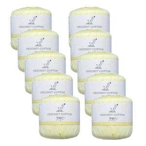 10pk Malli Super Strength 100% Cotton Crochet Knitting Yarn 3ply 50g Yellow