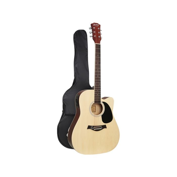 Alpha 41" Inch Electric Acoustic Guitar Wooden Classical Full Size Eq Bass Natur