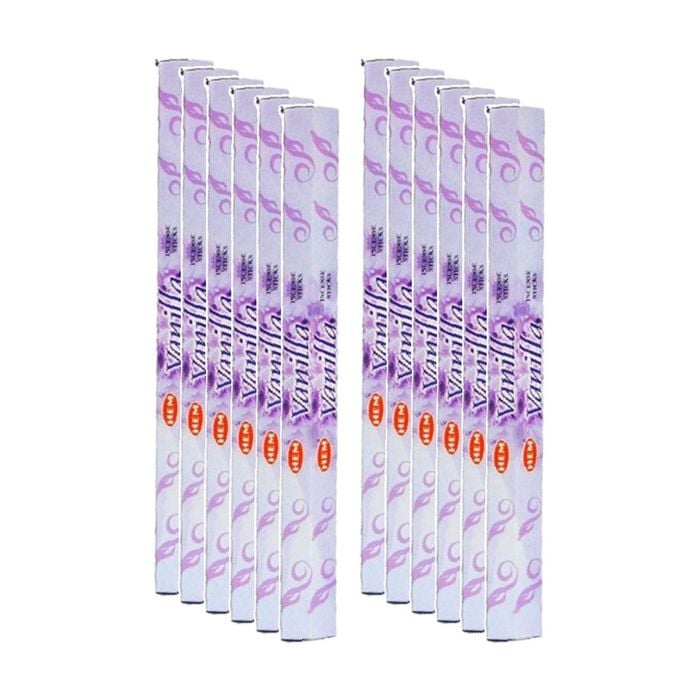 12PK HEM Home Fragrance Scented Smelling Incense Sticks Packet Set Vanilla