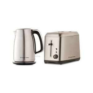 Russell Hobbs Carlton 1.7L Kettle and 2 Slice Toaster Set - Brushed Stainless Steel