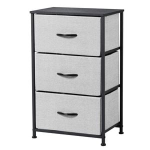 Sherwood Luna 3 Chest Of Drawers Lowboy Dresser Storage Wooden Desk Grey