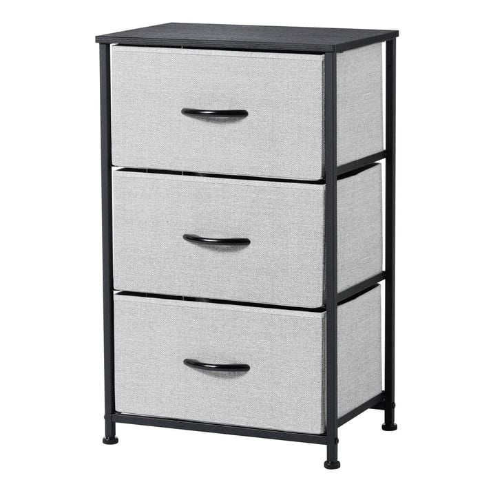 Sherwood Luna 3 Chest Of Drawers Lowboy Dresser Storage Wooden Desk Grey