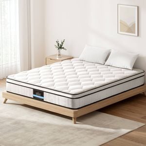 Giselle Bedding Mattress Boucle Fabric Cover Medium Firm 22cm Queen