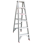 Indalex 1.8m 150kg Industrial Aluminium Tradesmen Double Sided Step Ladder