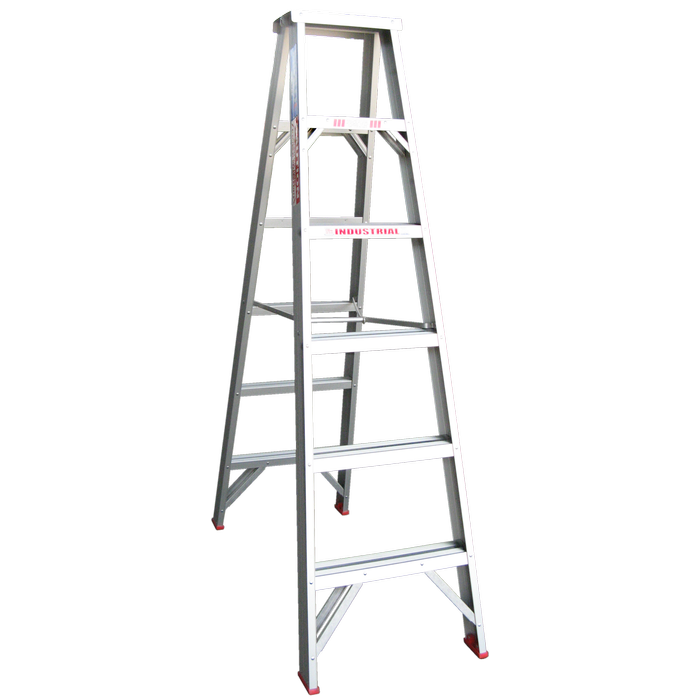 Indalex 1.8m 150kg Industrial Aluminium Tradesmen Double Sided Step Ladder