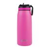 Oasis Stainless Steel Double Wall Sports Bottle w/ Sipper 780ml Neon Pink
