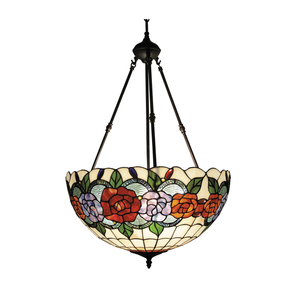 G&g Red Rose Tiffany Pendant Light