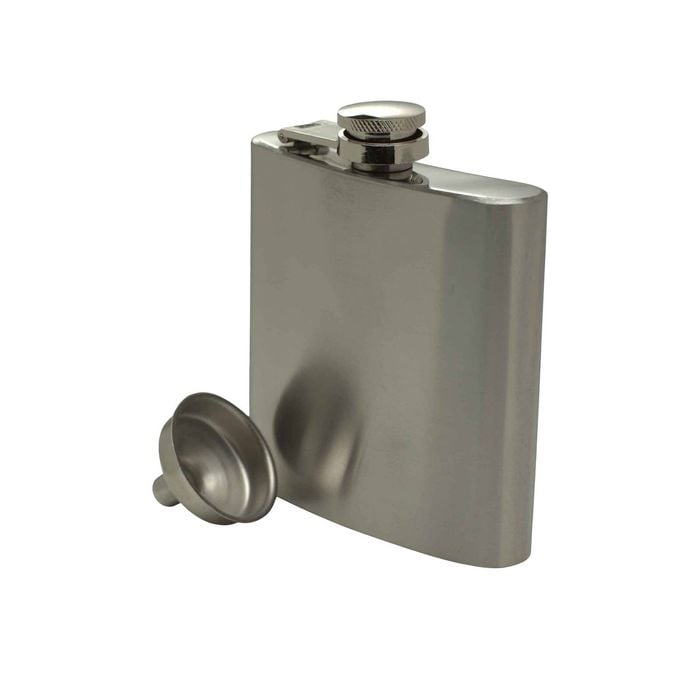 Barpro Hip Flask & Funnel Set 177mL Silver