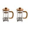 2PK Coffee Culture Bamboo/Glass French Travel Tea/Coffee 350ml Press/Plunger