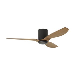 Fanforce 52" Low Profile Smart DC Ceiling Fan With Remote Black/Teak