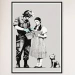 Galrie Banksy Stop and Search Poster 2007 - Museum Quality Art Print, Black Frame, 50 x 70cm (20 x 28inch)