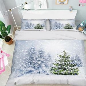 3D Snow Field Christmas Tree 351 Bedding Set Pillowcases Quilt Duvet Cover Set Queen King