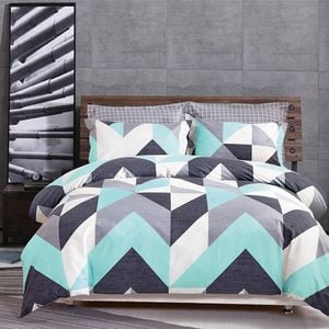 Gioia Casa 100% Cotton Modern Reversible Printed Quilt Cover Set - King