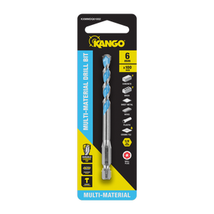 Kango 6 x 100mm 1/4" Multi-Material Drill Bit