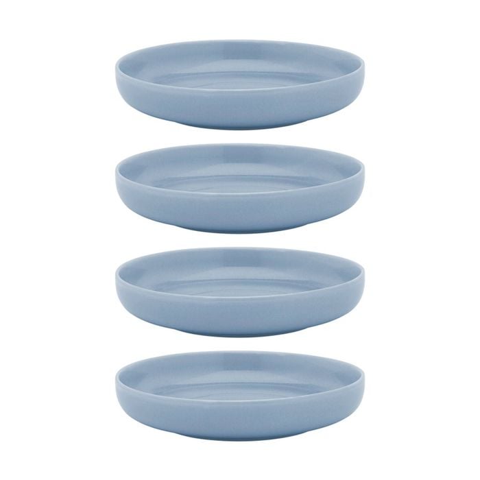 4pk Ecology Element Kitchenware Dinner Bowl Sky Light Blue Stoneware 22cm