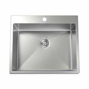 Clark 45L Square Laundry Sink With 1 Tap Hole