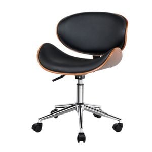 Artiss Office Chair Bentwood PU Leather Seat Black