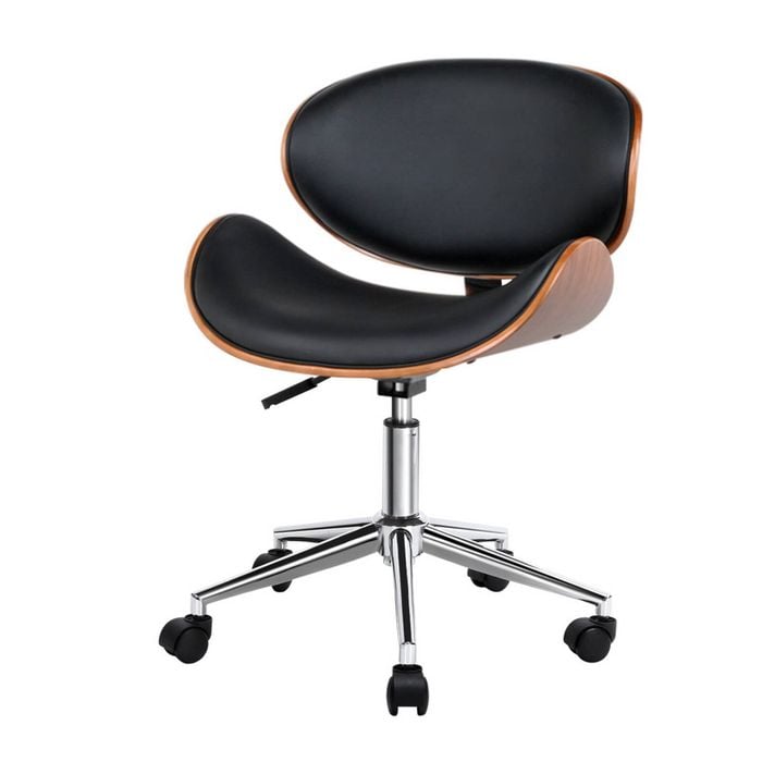 Artiss Office Chair Bentwood PU Leather Seat Black
