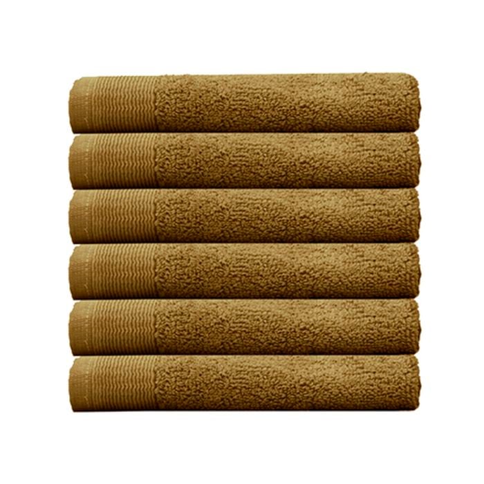 Elvire Face Washer 6 Pack Tobacco