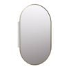 Future Glass Nia Pill Mirror Cabinet 960 X 560mm - Satin Brass