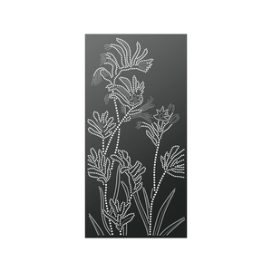 Walpix 1800 x 900 x 2.5mm Charcoal Flat Profile Kangaroo Paw Perforated Aluminium Decorative Screen