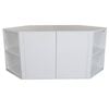 Zenova White Corner TV Entertainment Unit
