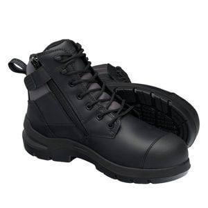 Blundstone Unisex Black #7561 DuraFit Zip-Side Safety - UK Size 6