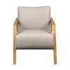 Milano Leather Armchair Wheat Grey